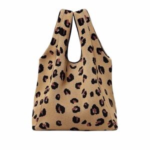Anthropologie Hansel From Basel Cotton Cheetah Print Shopper Tote